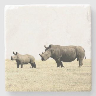 Porta-copo De Pedra Porta copos Rhino e Calf Stone