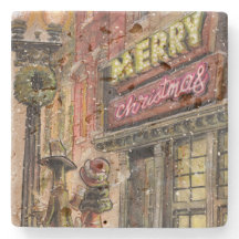 Porta copos Rústica de Rolagem de Cidade Romântica