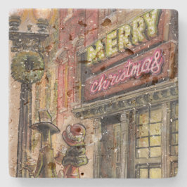 Porta-copo De Pedra Porta copos Rústica de Rolagem de Cidade Romântica