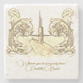 Porta-copo De Pedra Porta copos Submarina Stone