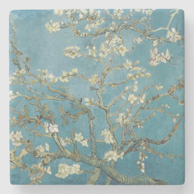 PORTA-COPO DE PEDRA PORTA-COPOS: VAN GOGH : ALMOND BLOSSOM  (Frente)