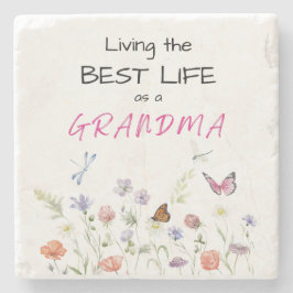 Porta-copo De Pedra Porta copos - Vivendo a Melhor Vida como Pedra da 