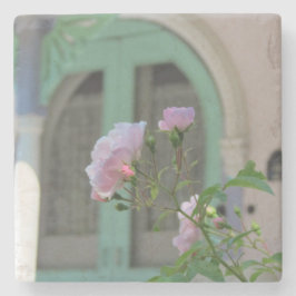 Porta-copo De Pedra Porta Verde e Rosa - Vinha de Martha