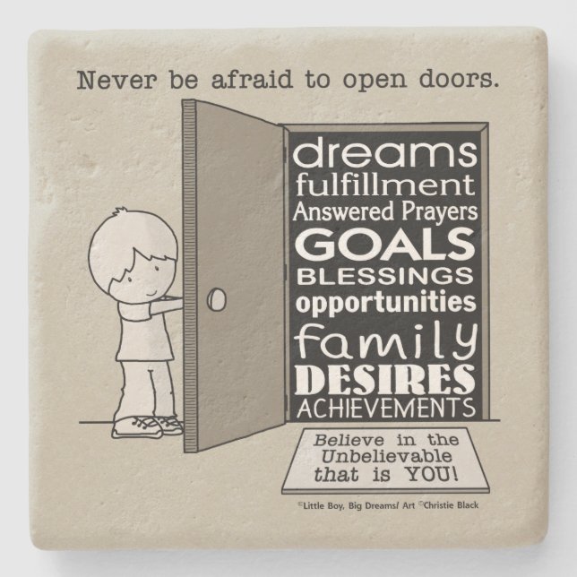 Porta-copo De Pedra Portas abertas (Frente)