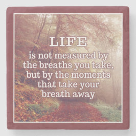 Porta-copo De Pedra Portas copos da pedra das citações da vida