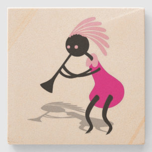 Porta-copo De Pedra Portas copos Kokopelli