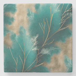 Porta-copo De Pedra Portas copos Teal Marble - Portas copos do Home De