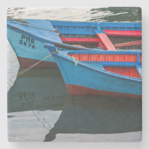Porta-copo De Pedra Porto de Angelmo, barcos de pesca.