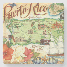 Porta-copo De Pedra Porto Rico