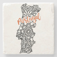Portugal Floral Mandala Silhouette