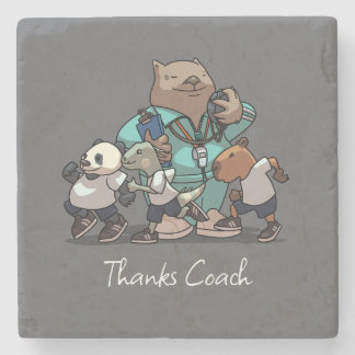 Porta-copo De Pedra Presente de Agradecimento ao Treinador Wombat Arte