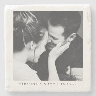 Porta-copo De Pedra Presente de Casamento Personalizado com Foto do Ca