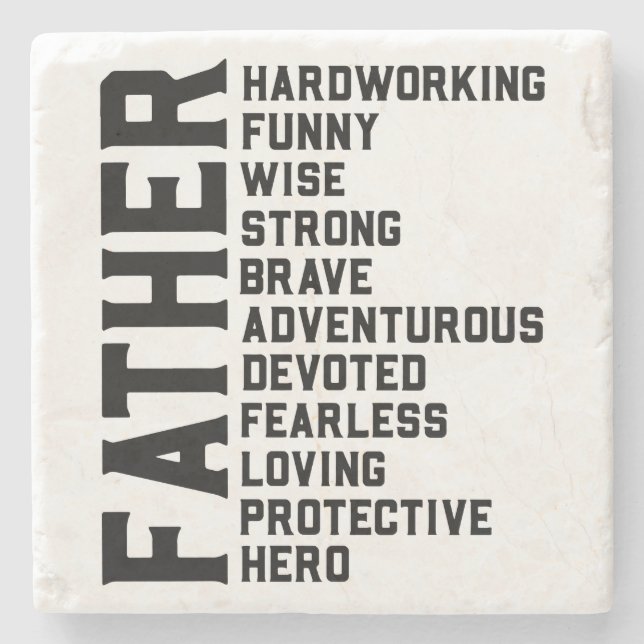 Porta-copo De Pedra presente de pai aniversário presente pai dia de os (Frente)