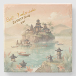Porta-copo De Pedra Presente de Viagem Familiar Personalizado Bali Ind