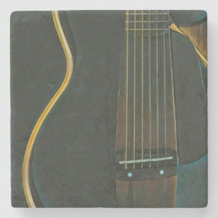 Porta-copo De Pedra Presente guitarrista latino