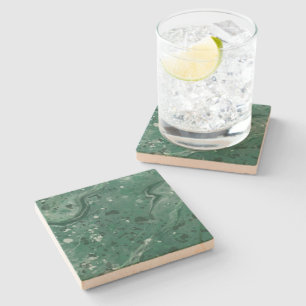 Porta-copo De Pedra Presente Impressão de Portas copos Marble Verde