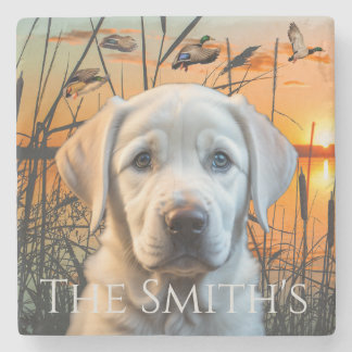 Porta-copo De Pedra Presente personalizável de casamento, Labrador Bra