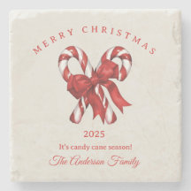 Presente vermelho de Natal de cana-de-açúcar perso