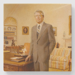 Porta-copo De Pedra Presidente americano James Earl Carter Escritório 
