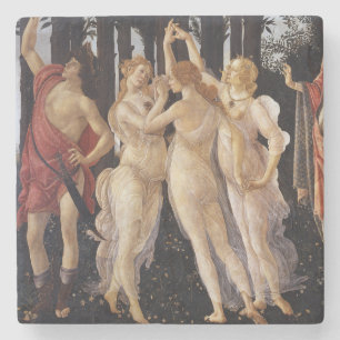 Porta-copo De Pedra Primavera: As três benevolências por Botticelli