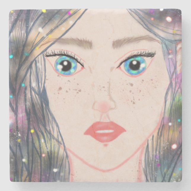 Porta-copo De Pedra Princesa Cósmica - portas copos (Frente)