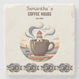Porta-copo De Pedra Produtos Personalizados de Café Costeiro Vintage