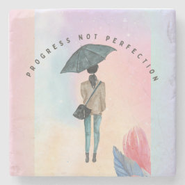 Porta-copo De Pedra Progresso Não Perfeição