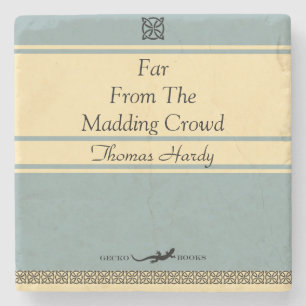 Porta-copo De Pedra Projete sua própria capa do livro retro