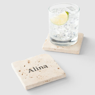Porta-copo De Pedra Promoção de Marca 4" x 4" Travertine