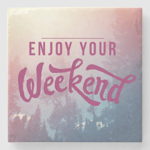 Porta-copo De Pedra Pronto Para O Fim De Semana