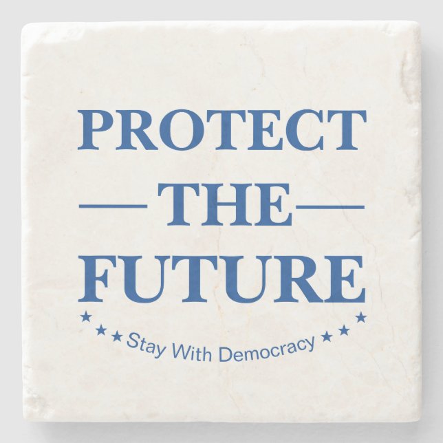 Porta-copo De Pedra Proteger O Futuro (Frente)