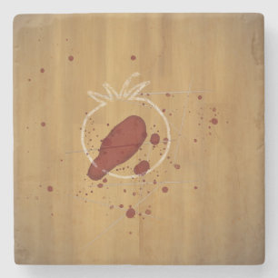 Porta-copo De Pedra Prova de Tomate Assassinado Engraçado