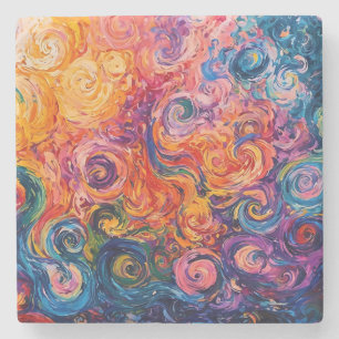 Porta-copo De Pedra Psicodélicos Psicodélicos - Pintura a óleo