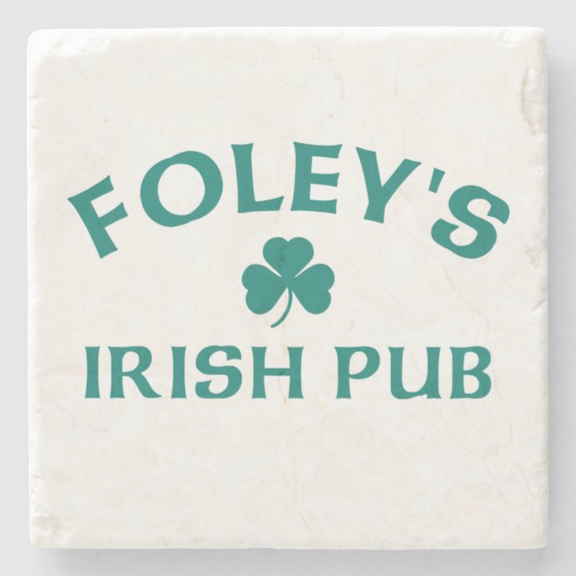 Porta-copo De Pedra Pub Irlandês de Foley  (Frente)