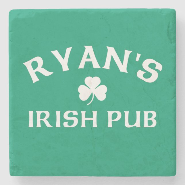 Porta-copo De Pedra Pub Irlandês de Ryan  (Frente)