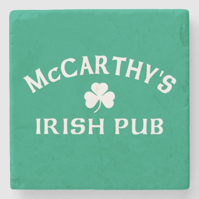 Porta-copo De Pedra Pub Irlandês McCarthy's  (Frente)
