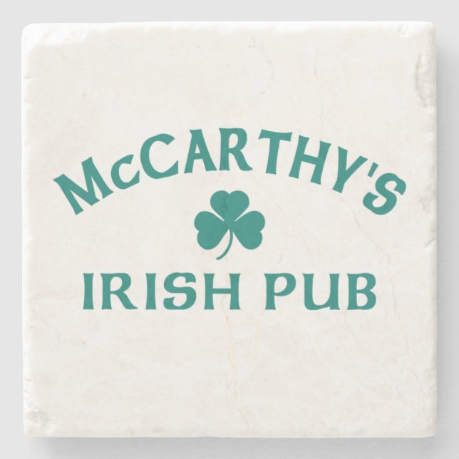 Porta-copo De Pedra Pub Irlandês McCarthy's  (Frente)