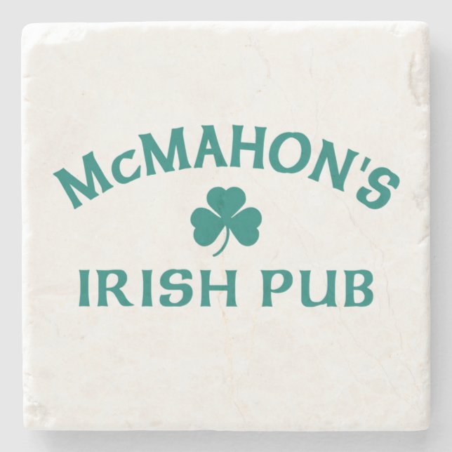 Porta-copo De Pedra Pub Irlandês McMahon's   (Frente)
