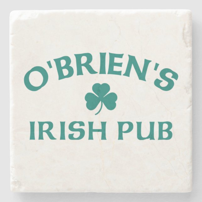 Porta-copo De Pedra Pub Irlandês O'Brien  (Frente)