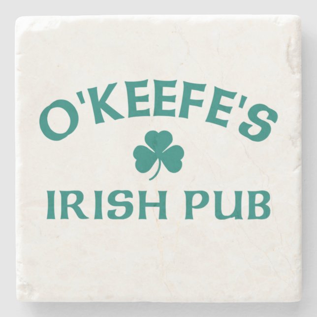 Porta-copo De Pedra Pub Irlandês O'Keefe's  (Frente)
