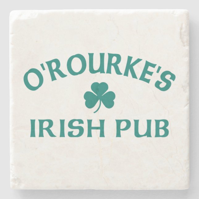 Porta-copo De Pedra Pub Irlandês O'Rourke  (Frente)