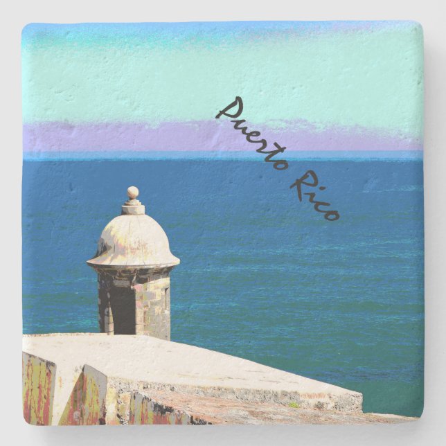 Porta-copo De Pedra Puerto Rico (Frente)