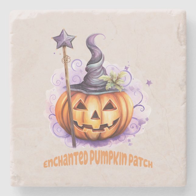 Porta-copo De Pedra Pumpkin Encantado (Frente)