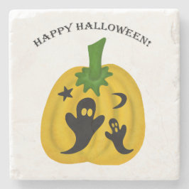 Porta-copo De Pedra Pumpkins e fantasmas