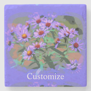 Porta-copo De Pedra Purple asters Thunder_Cove