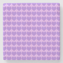 Porta-copo De Pedra Purple Hearts Seamless Pattern