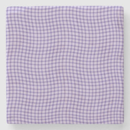 Porta-copo De Pedra Purple Plaid Checker Seamless Pattern