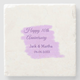 Porta-copo De Pedra Púrpura aquarela esplaquecer o 10º aniversário mod