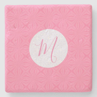 Porta-copo De Pedra Quadrados Ondulados Rosa Claro Personalizados Inic