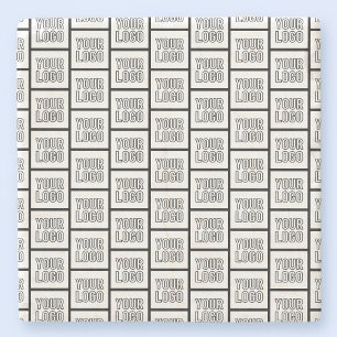 Porta-copo De Pedra Qualquer padrão de repetição de logotipo ou imagem